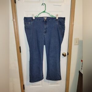 Woman Within Blue Flare & Wide Leg Jeans